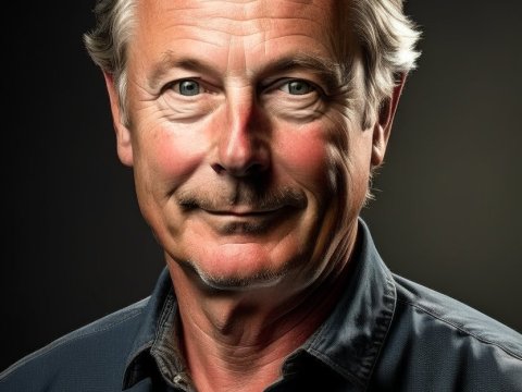 Portrait of a Mature Man with Warm Expression