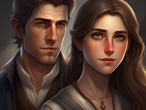 Portrait of a Thoughtful Couple in Soft Lighting