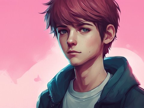 Portrait of a Thoughtful Young Man with Red Hair