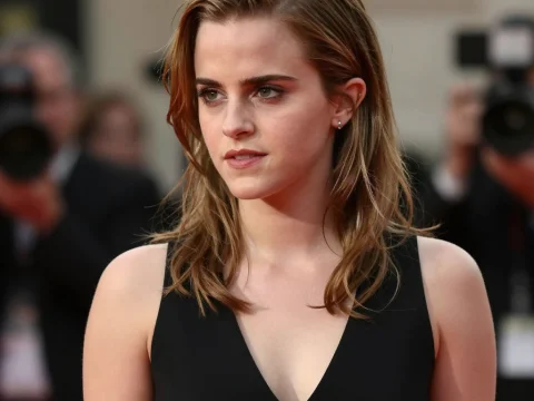 Portrait of a Woman in Black Dress at Event