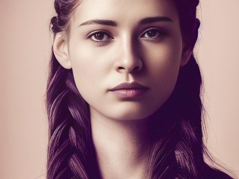 Portrait of a Woman with Braided Hair