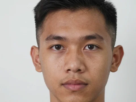 Portrait of a Young Filipino Man with Neutral Expression