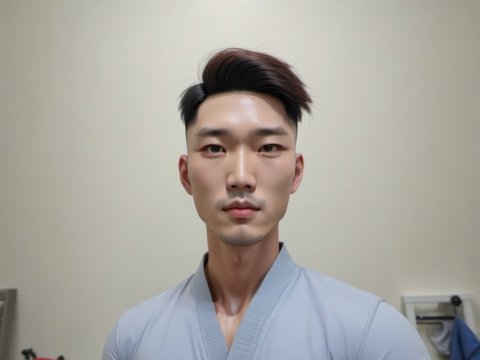 Portrait of a Young Man in Casual Attire