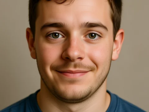 Portrait of a Young Man with a Warm Smile