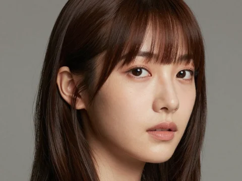 Portrait of a Young Woman with Side-Swept Hair