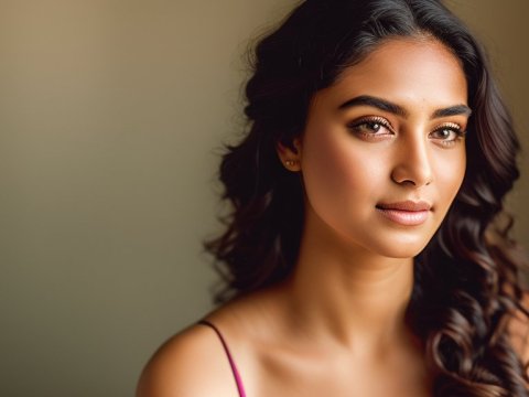 Portrait of a Young Woman with Soft Lighting