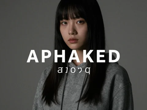 Portrait of a Young Woman with Text Overlay