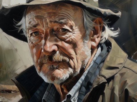 Portrait of an Elderly Man in a Hat
