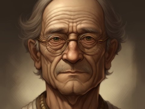Portrait of an Elderly Man with Glasses