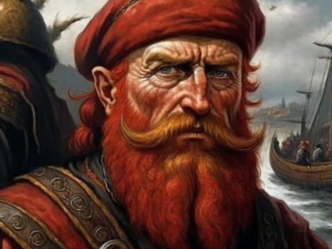Portrait of Barbarossa the Red-Bearded Pirate