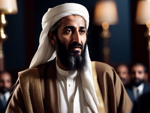 Portrait of Middle Eastern Man in Traditional Attire
