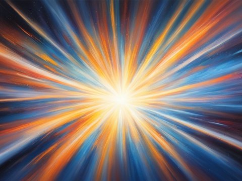 Radiant Burst of Light in Space