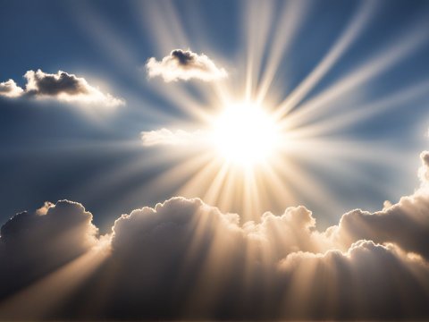 Radiant Sunlight Breaking Through Clouds
