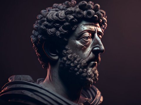 Realistic 3D Bust of Marcus Aurelius