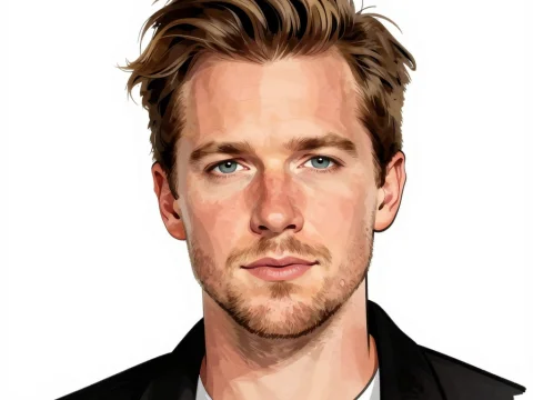 Realistic Caricature Portrait of a Young Man