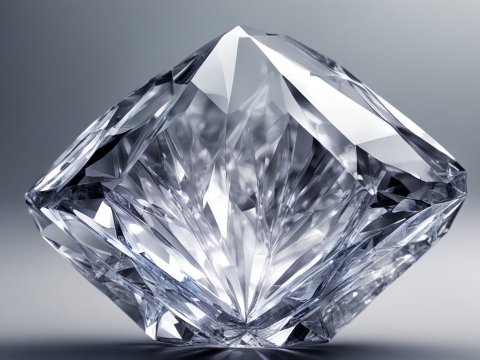 Realistic Futuristic Crystal with Sharp Facets