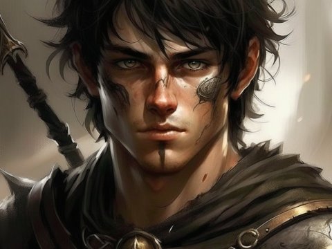 Realistic Portrait of a Battle-Hardened Warrior