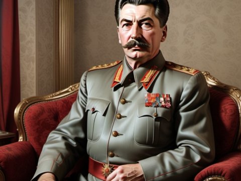 Realistic Portrait of a Military Officer in Formal Uniform