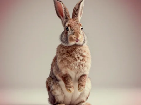 Realistic Portrait of a Rabbit with Surreal Luxury Vibe