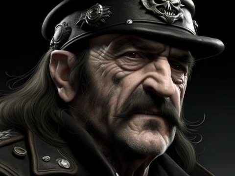 Realistic Portrait of a Rugged Man in Military Hat