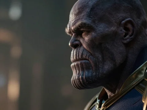 Realistic Profile Portrait of a Powerful Alien Warrior