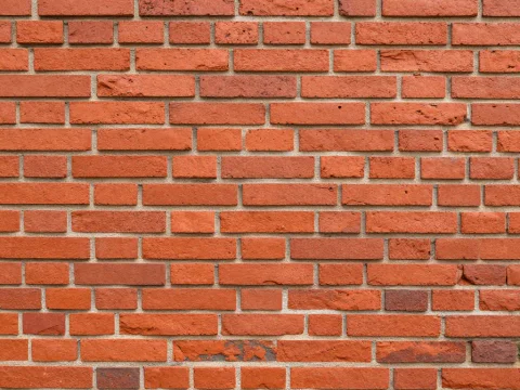 Red Brick Wall Texture Close-Up
