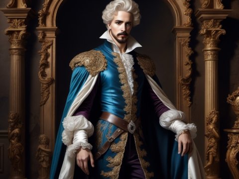 Regal Nobleman in Ornate 18th Century Attire