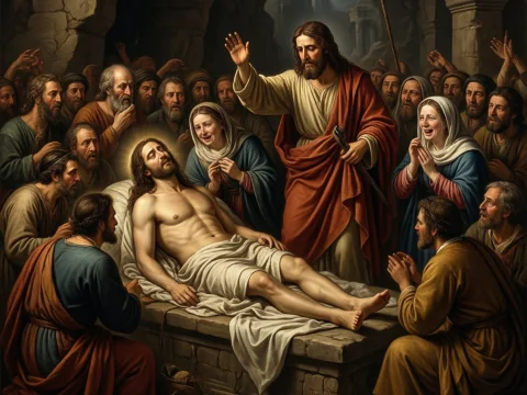 Renaissance Style Raising of Lazarus Scene