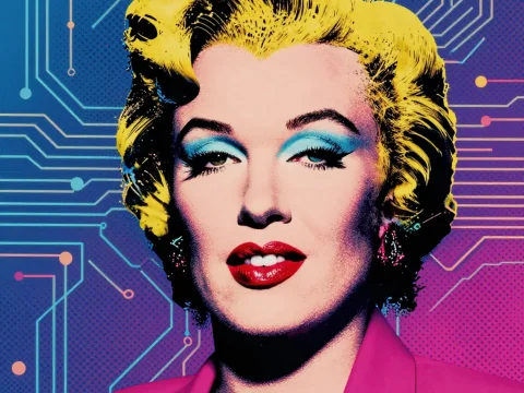 Retro Futuristic Pop Art Portrait