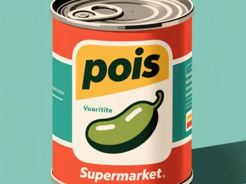 Retro Minimalist Canned Pea Design