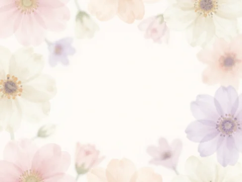 Romantic Pastel Floral Background with Soft Translucent Flowers