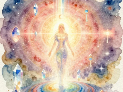 Sacred Observer in a Cosmic Quantum Realm