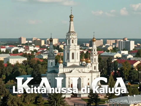 Scenic View of Kaluga City with Historic Church