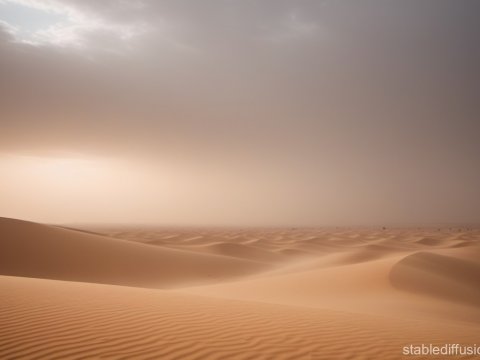 Serene Desert Landscape at Dusk