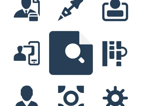 Set of Business and User Interface Icons