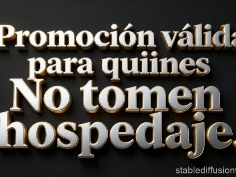 Silver Typography Promotion Phrase in Spanish