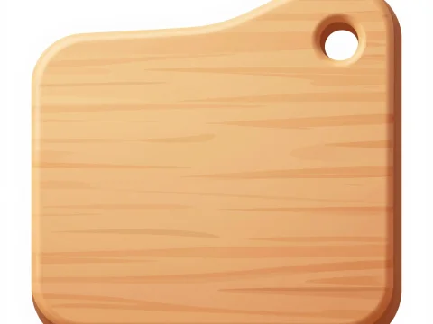Simple Wooden Cutting Board with Rounded Edges