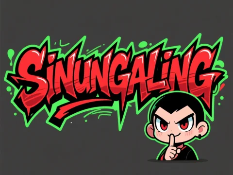 Sinungaling Graffiti with Anime Character