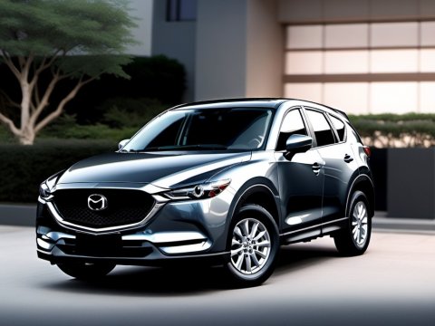 Sleek Black Mazda SUV Parked Outdoors