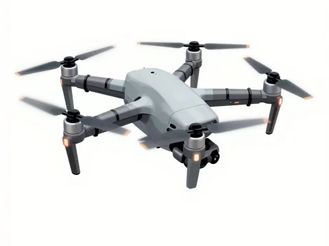 Sleek Modern Drone with Four Rotors