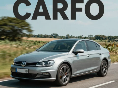 Sleek Silver Volkswagen Sedan Driving on Open Road