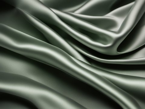 Smooth Sage Green Satin Fabric Texture
