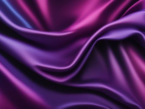 Smooth Satin Fabric in Blue and Purple Shades