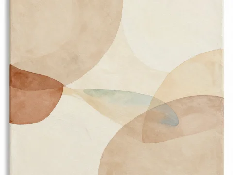 Soft Earth-Toned Abstract Wall Art