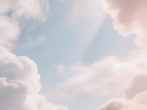 Soft Pastel Clouds with Blue Sky