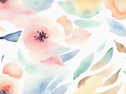 Soft Pastel Watercolor Floral Pattern