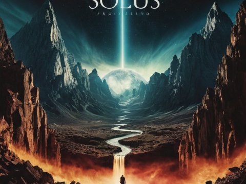 Solus: Lone Explorer in Alien Mountainous Landscape