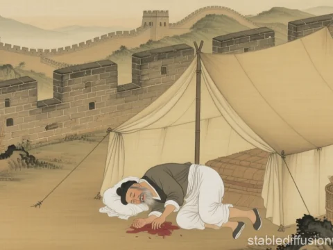 Song Dynasty Laborer Resting by the Great Wall