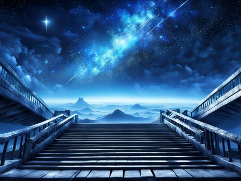 Stairway to a Starry Cosmic Sky