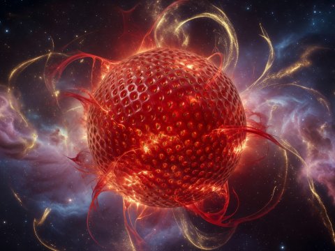 Strawberry Sun in Cosmic Macro